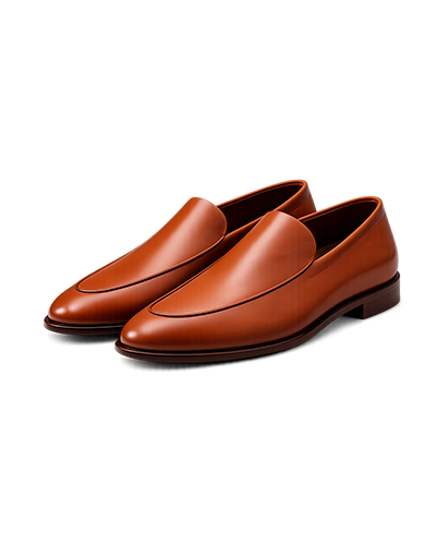 Men’s Brown Leather Plain Loafers