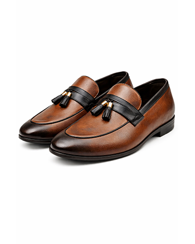 Men’s Brown & Black Tassel Loafers