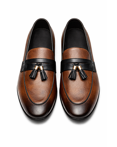 Men’s Brown & Black Tassel Loafers