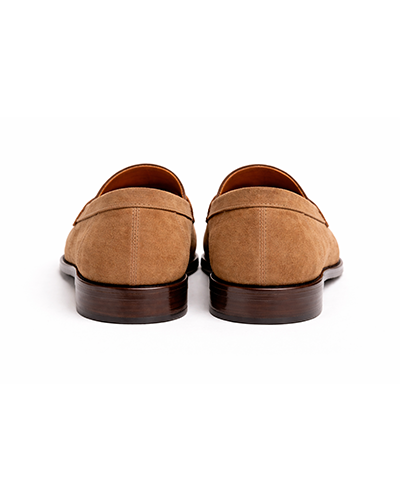 Men’s Beige Suede Textured Loafers